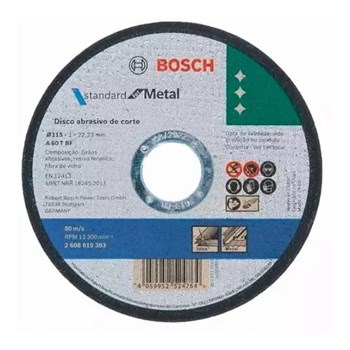 Kit 50 Discos De Corte Inox 115mm X 1,0mm Bosch