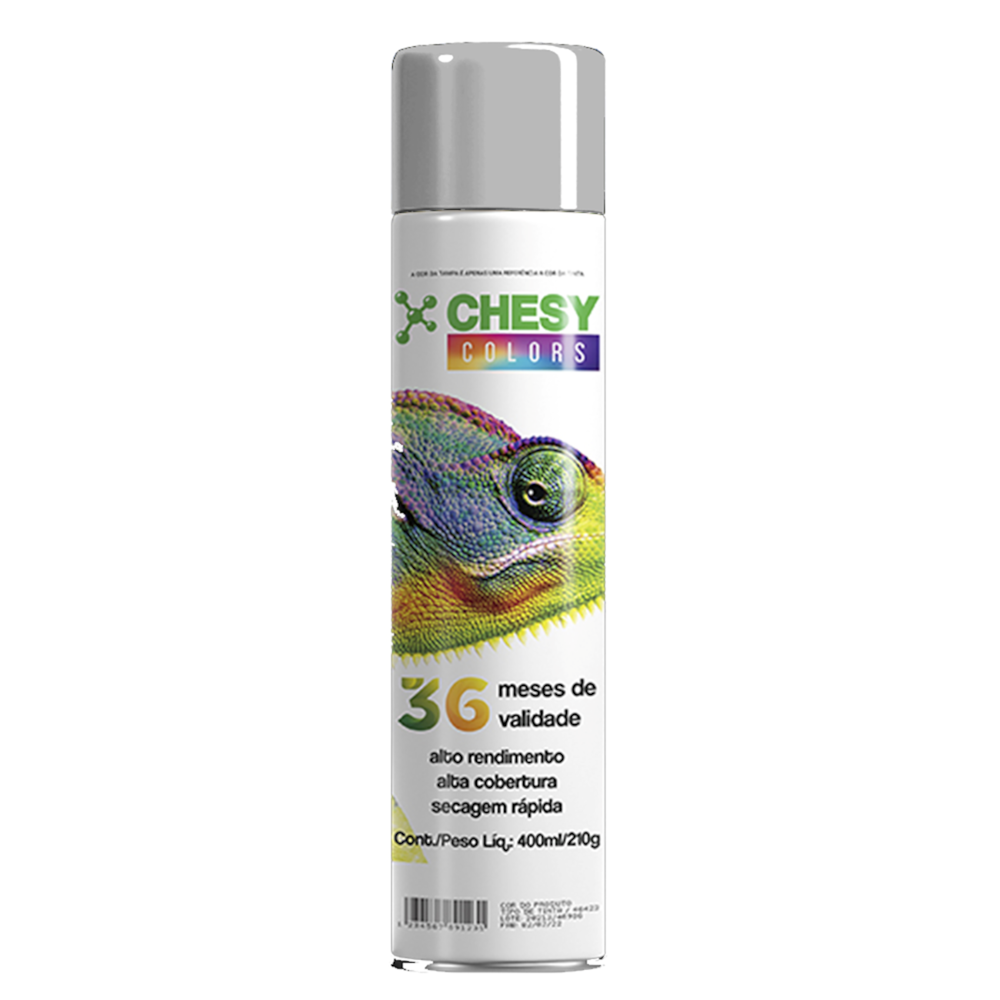 Kit 6 Latas de Tinta Spray Alta Temperatura Aluminio 400ml Chesy