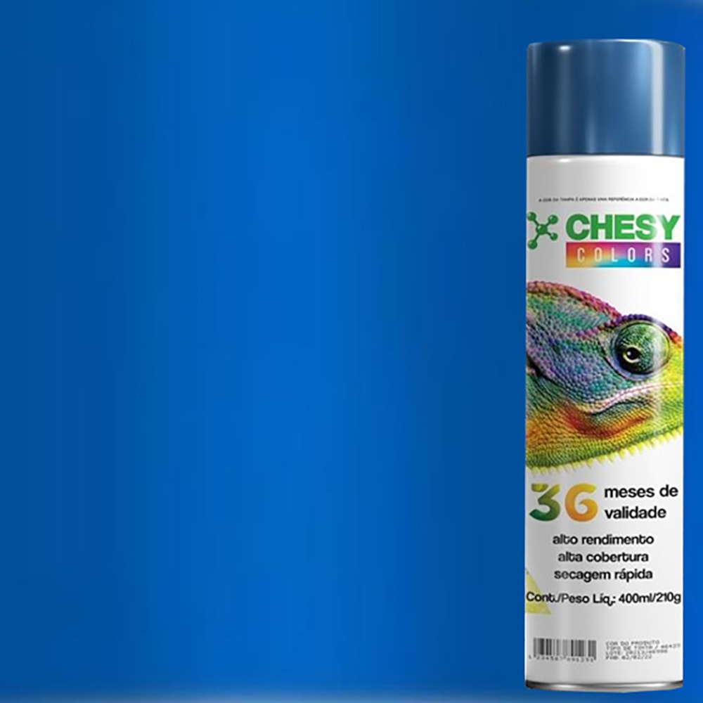 Kit 6 Latas de Tinta Spray Metalico Azul 400ml Chesy