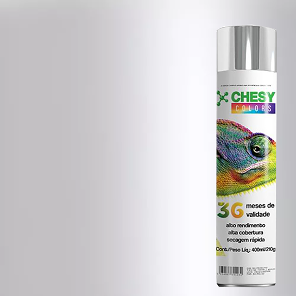 Kit 6 Latas de Tinta Spray Metalico Cromado 400ml Chesy