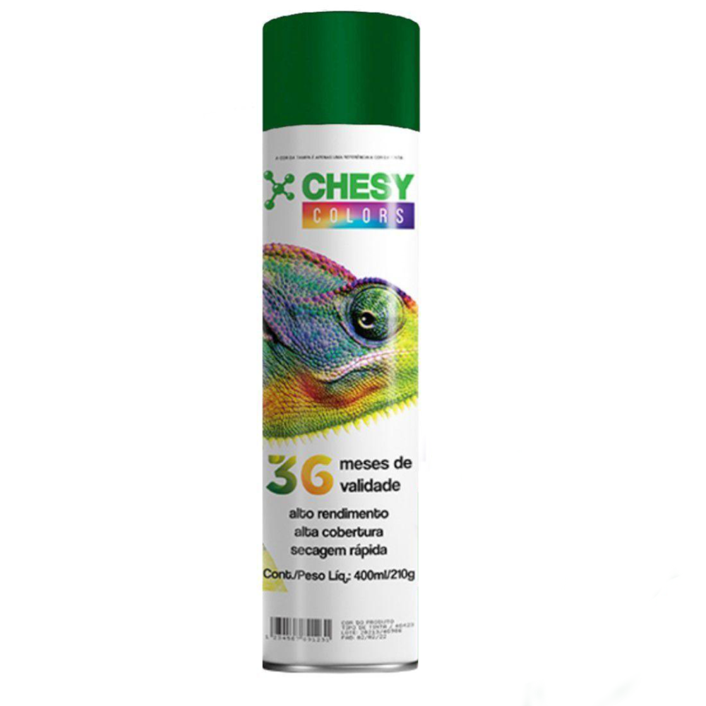 Kit 6 Latas de Tinta Spray Metalico Verde 400ml Chesy