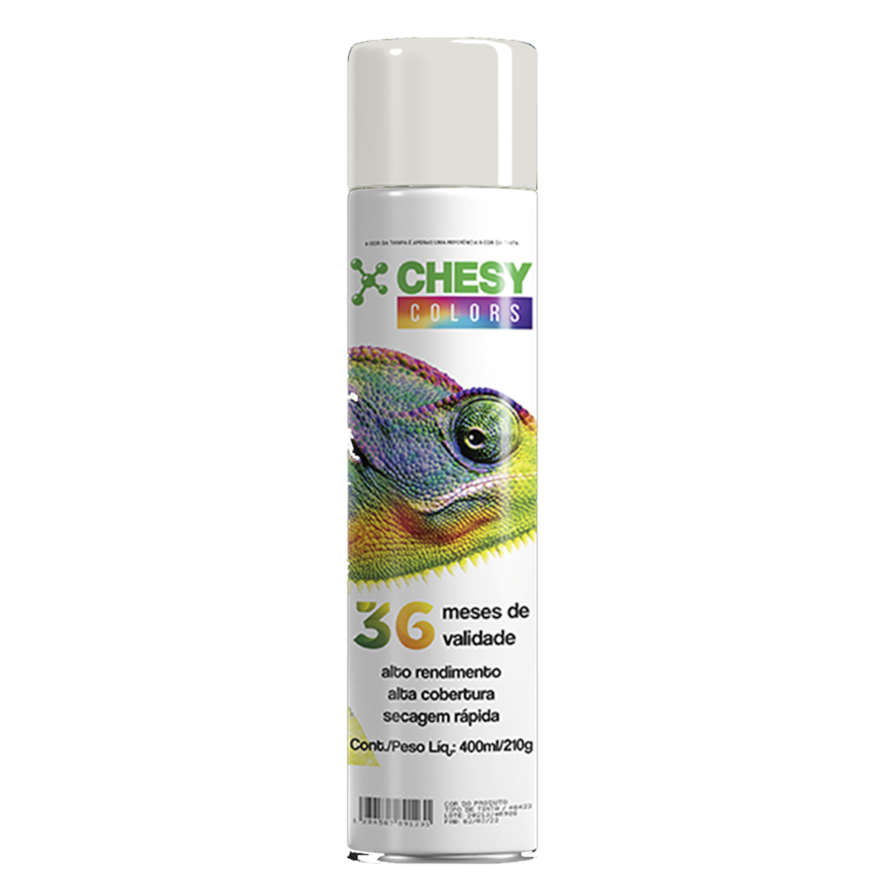 Kit 6 Latas de Tinta Spray Uso Geral Branco Primer 400ml Chesy