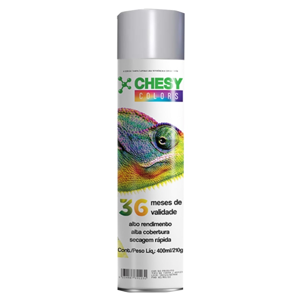 Kit 6 Latas de Tinta Spray Uso Geral Cinza Primer 400ml Chesy