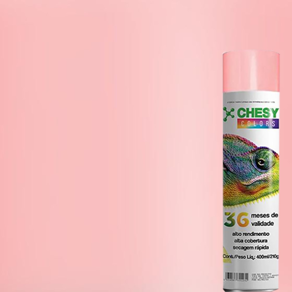 Kit 6 Latas de Tinta Spray Uso Geral Rosa 400ml Chesy