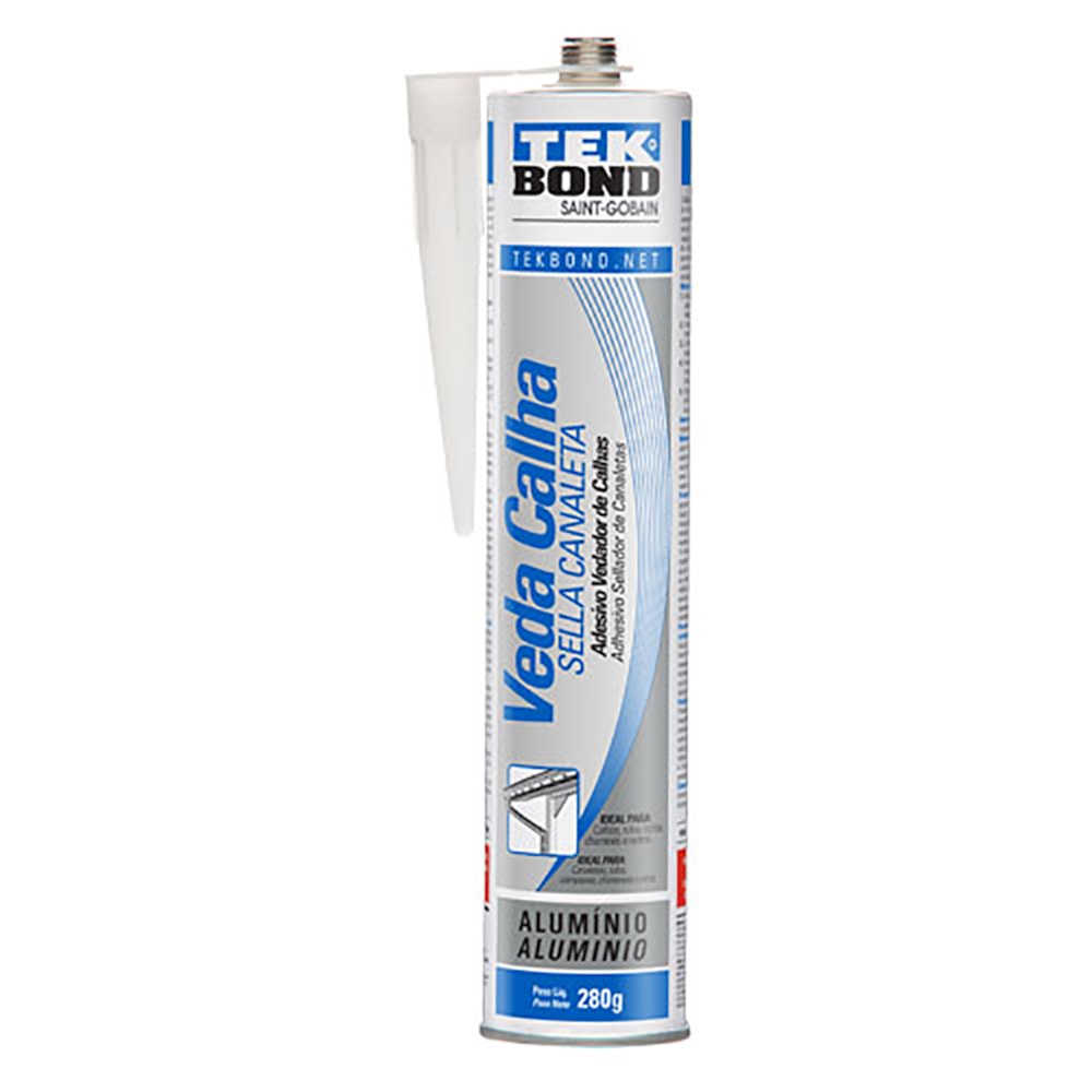 Kit 6 unidades Veda Calha Aluminio 280g Tekbond