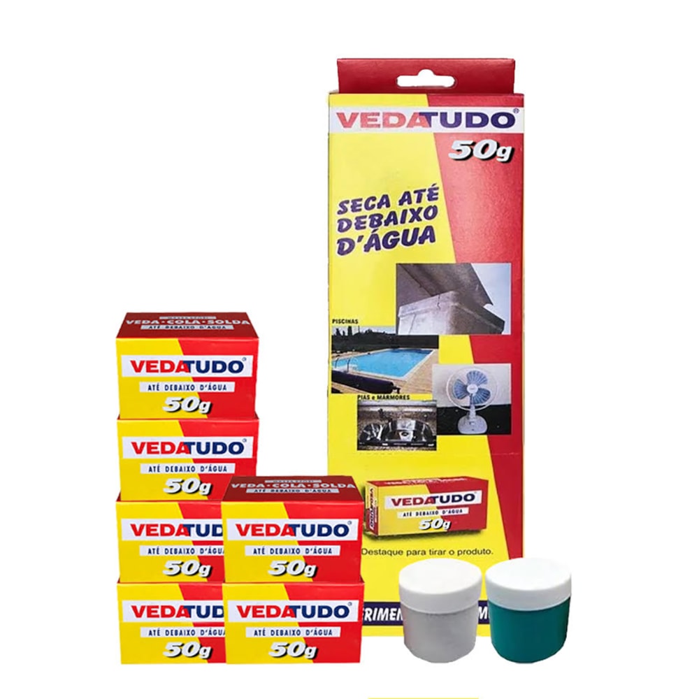 Kit Com 10 Massa Epoxi Para Caixa D’agua 50g S.O.S