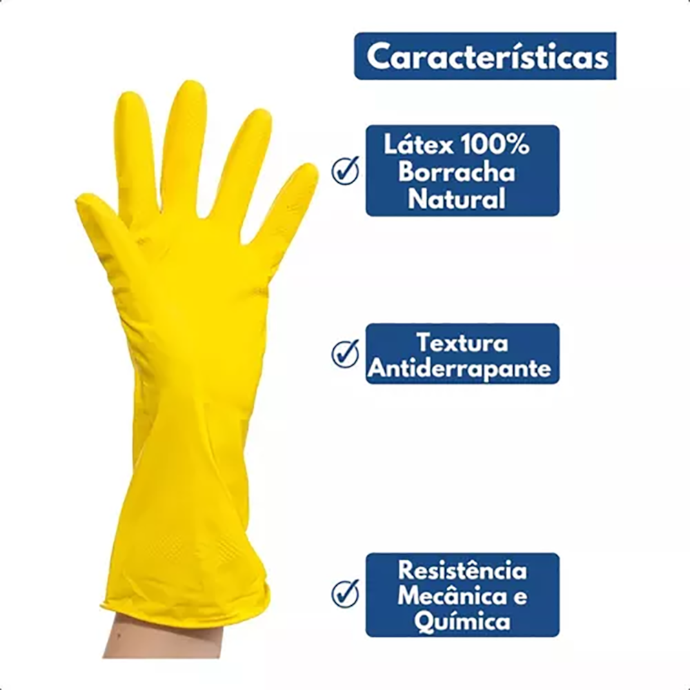 Kit Com 12 Luva de Latex G Bestfer