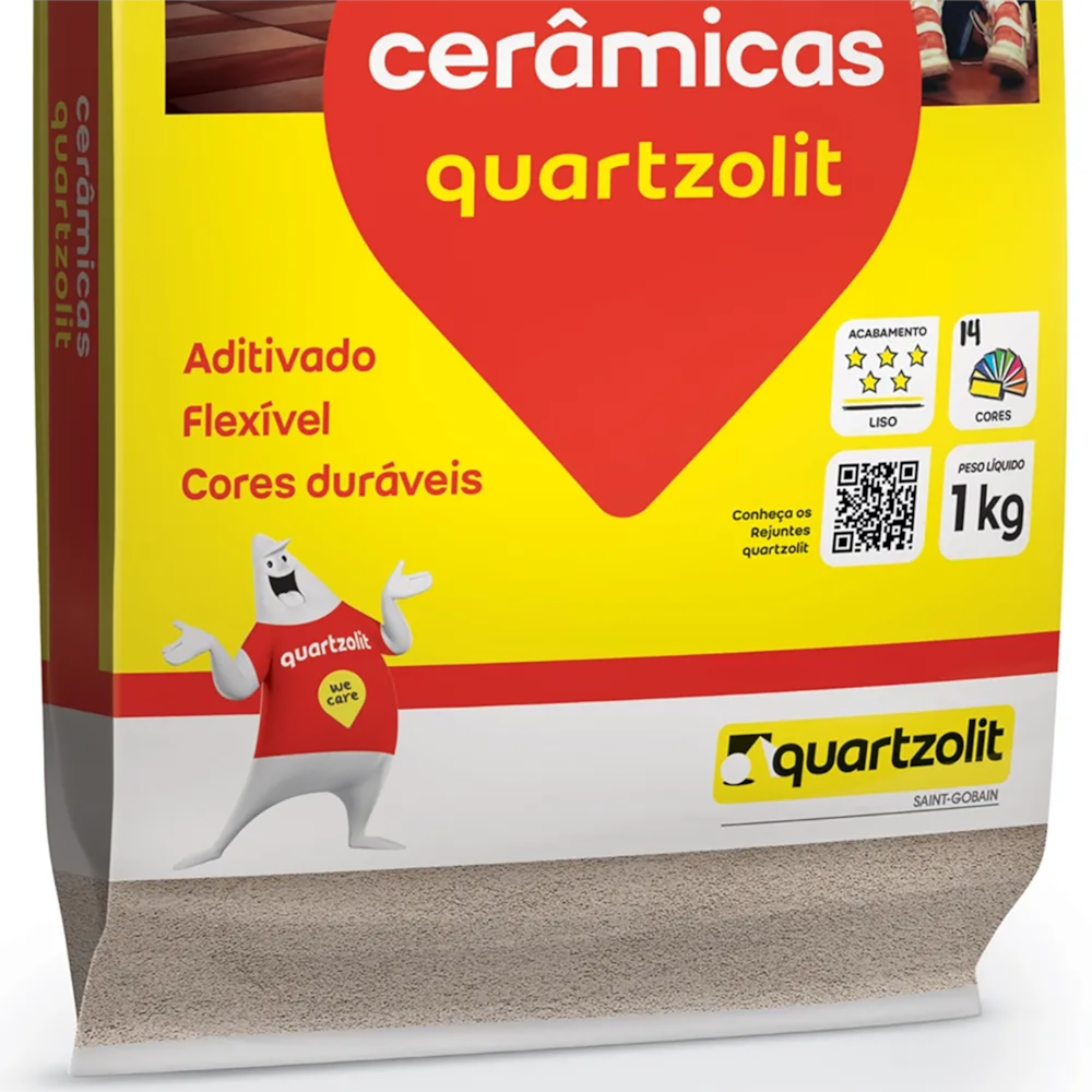 Kit com 15kg Rejunte Cerâmicas Quartzolit Cores