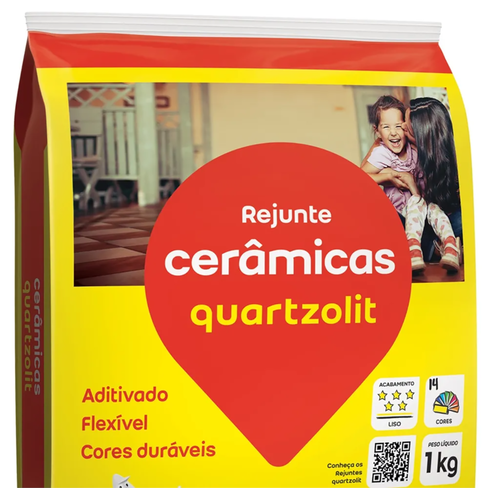 Kit com 15kg Rejunte Cerâmicas Quartzolit Cores