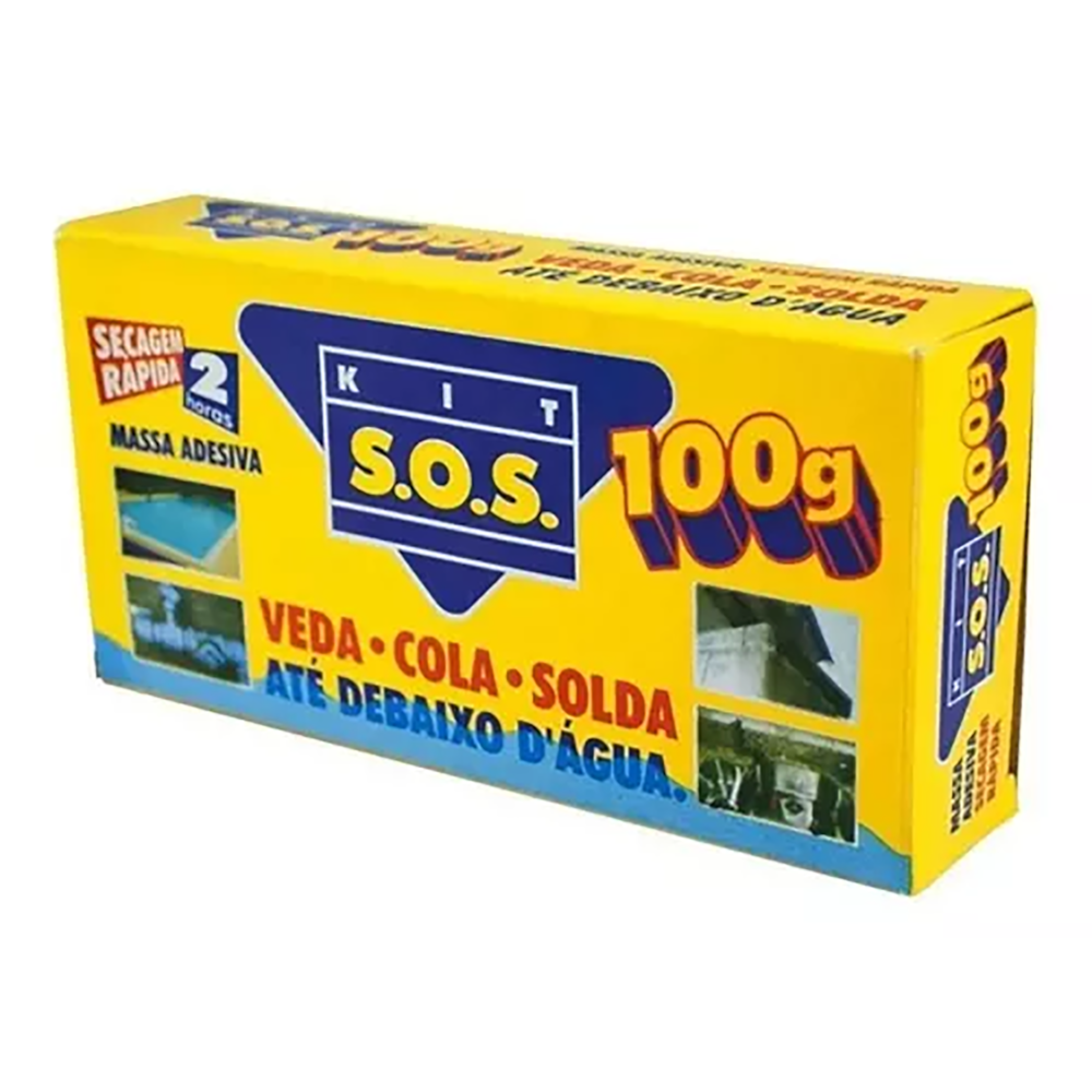 Kit Com 6 Massa Adesiva Secagem Rápida 100g S.O.S Vedatudo