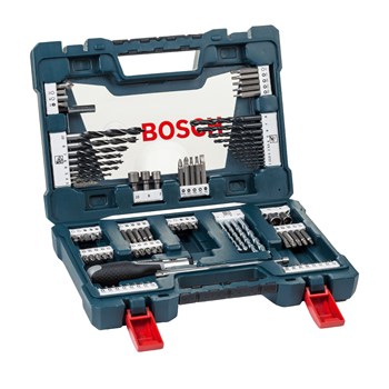 Kit de Pontas e Brocas em Titânio V-Line 91 peças Bosch