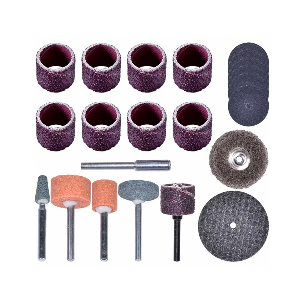 Kit para Micro Retífica 686 com 31 peças para lixar e esculpir Dremel