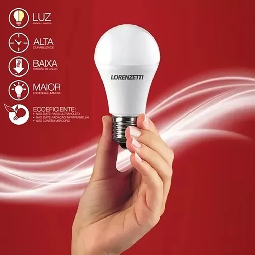 Lâmpada Led Bulbo 12w Branca Bivolt Lorenzetti