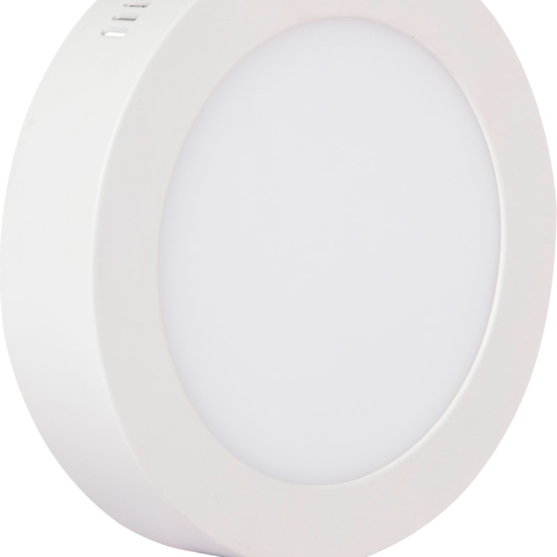 Luminária Led Sobrepor Redonda Slim 12W 6000K Kian Casa e Garagem