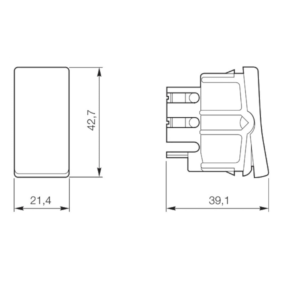 Modulo Interruptor Paralelo Branco 10a 250v Pial Plus