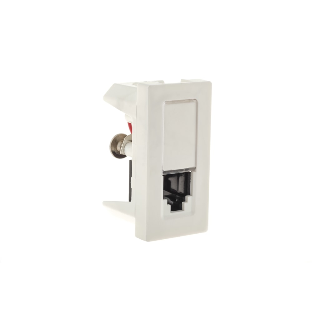 Modulo Tomada Telefone Branco RJ11 2 Fios Pial Plus