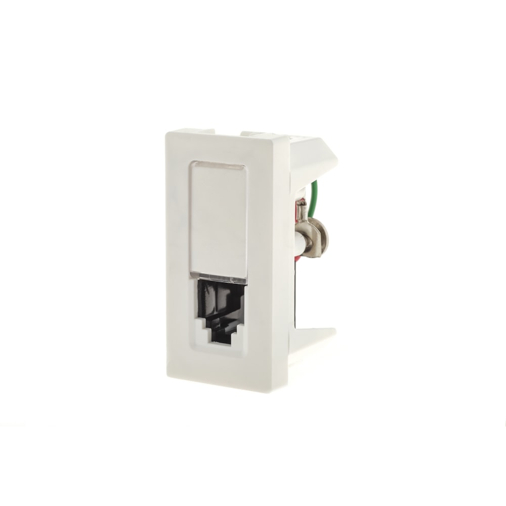 Modulo Tomada Telefone Branco RJ11 2 Fios Pial Plus