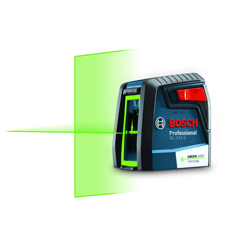 Nível Laser de Linhas Verdes Cruzadas 12m GLL 2-12G Bosch