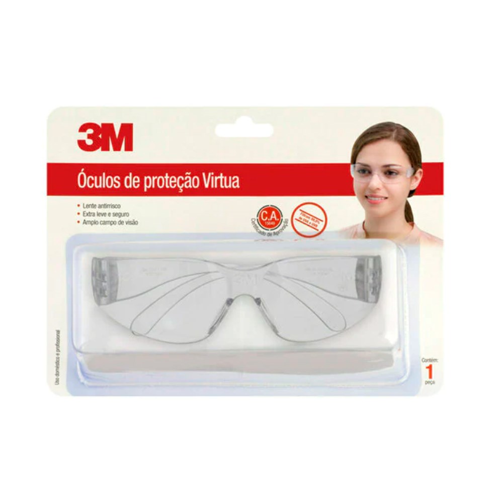 Óculos de Segurança Virtua Transparente 3M