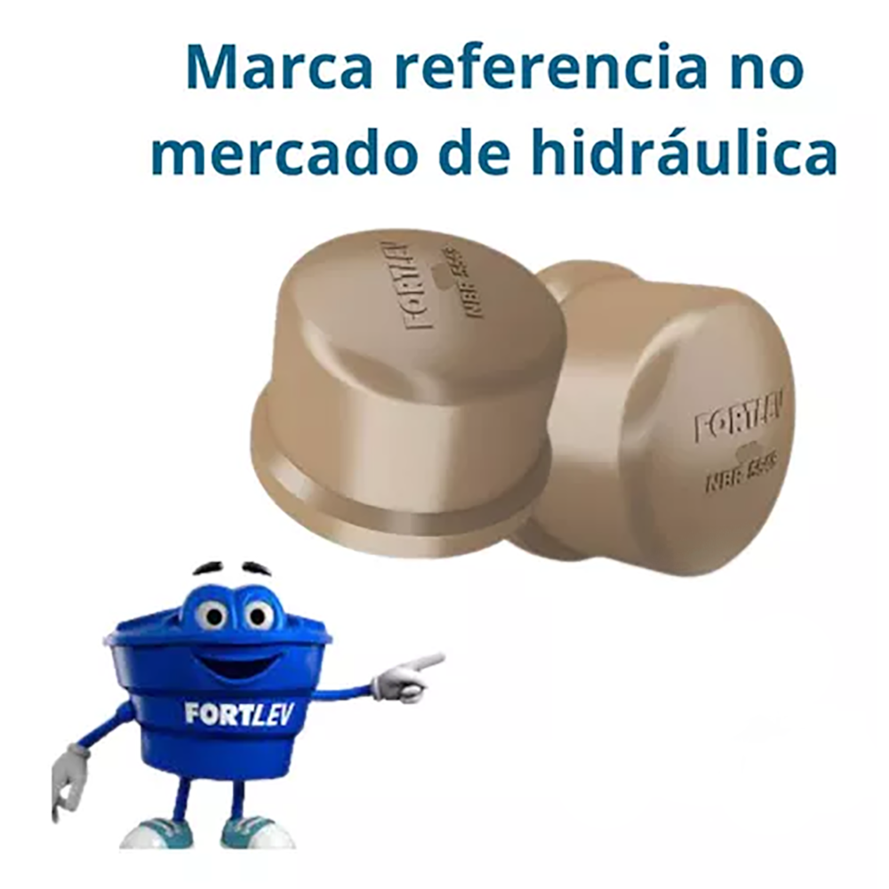 Pacote 10 unid Cap Tampão Soldável PVC 40mm Fortlev