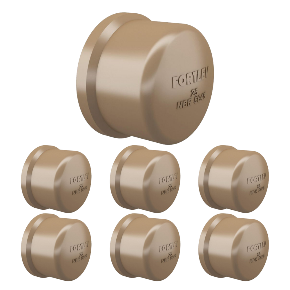 Pacote 10 unid Cap Tampão Soldável PVC 60mm Fortlev