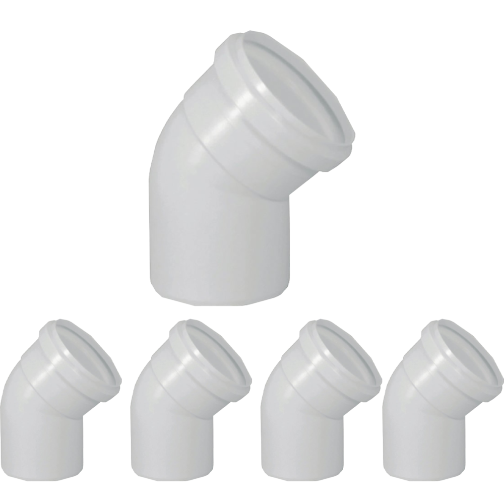 Pacote 10 unid Joelho PVC 45° Para Tubo Esgoto 100mm Fortlev