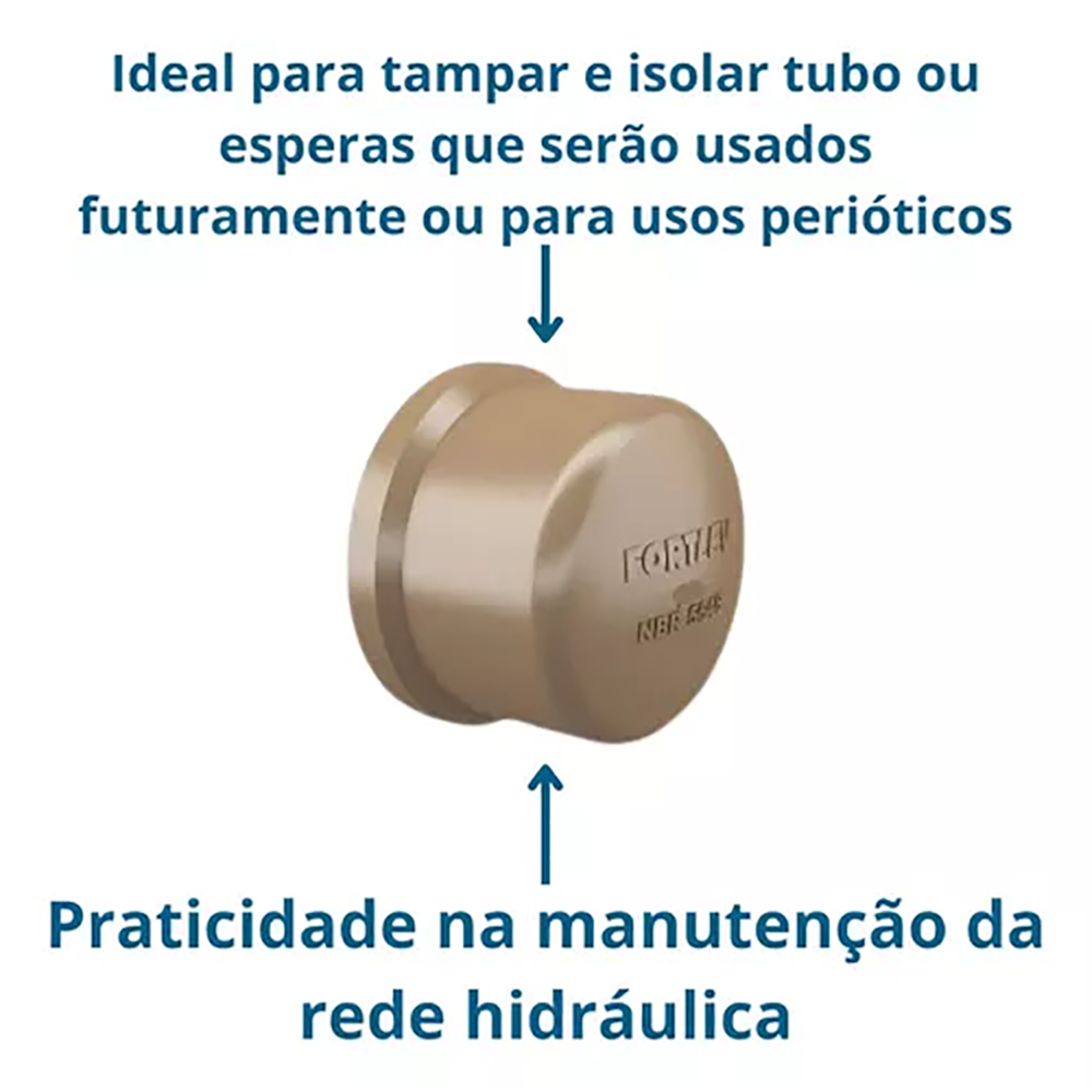 Pacote 25 unid Cap Tampão Soldável 32mm Fortlev