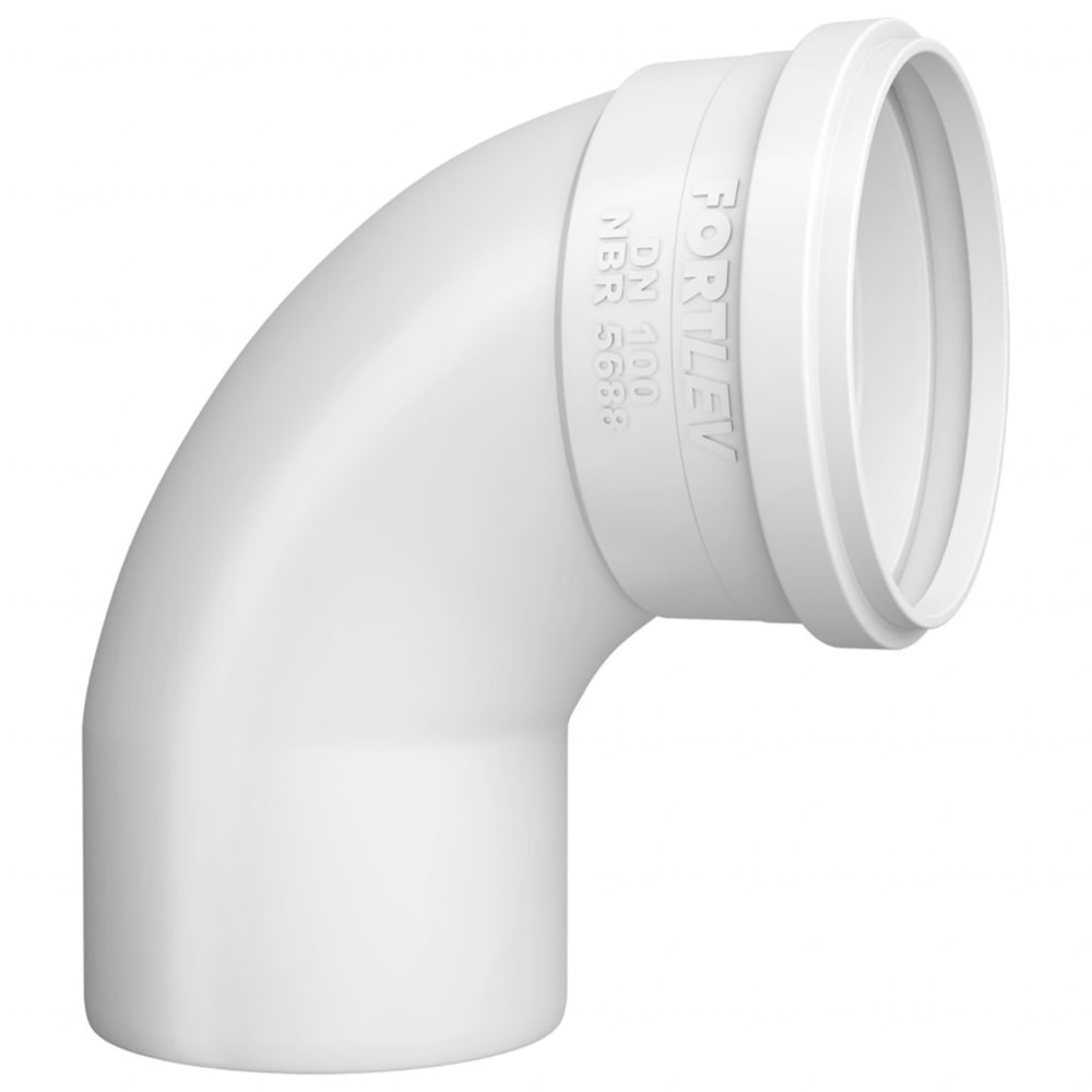 Pacote 25 unid Curva PVC 90° Curta para Tubo Esgoto 40mm Fortlev
