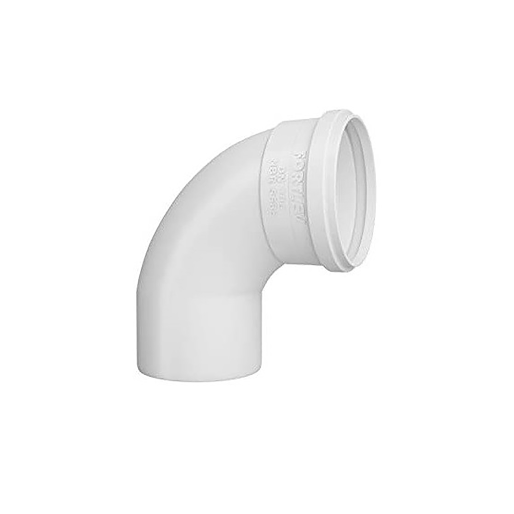 Pacote 25 unid Curva PVC 90° Curta para Tubo Esgoto 40mm Fortlev