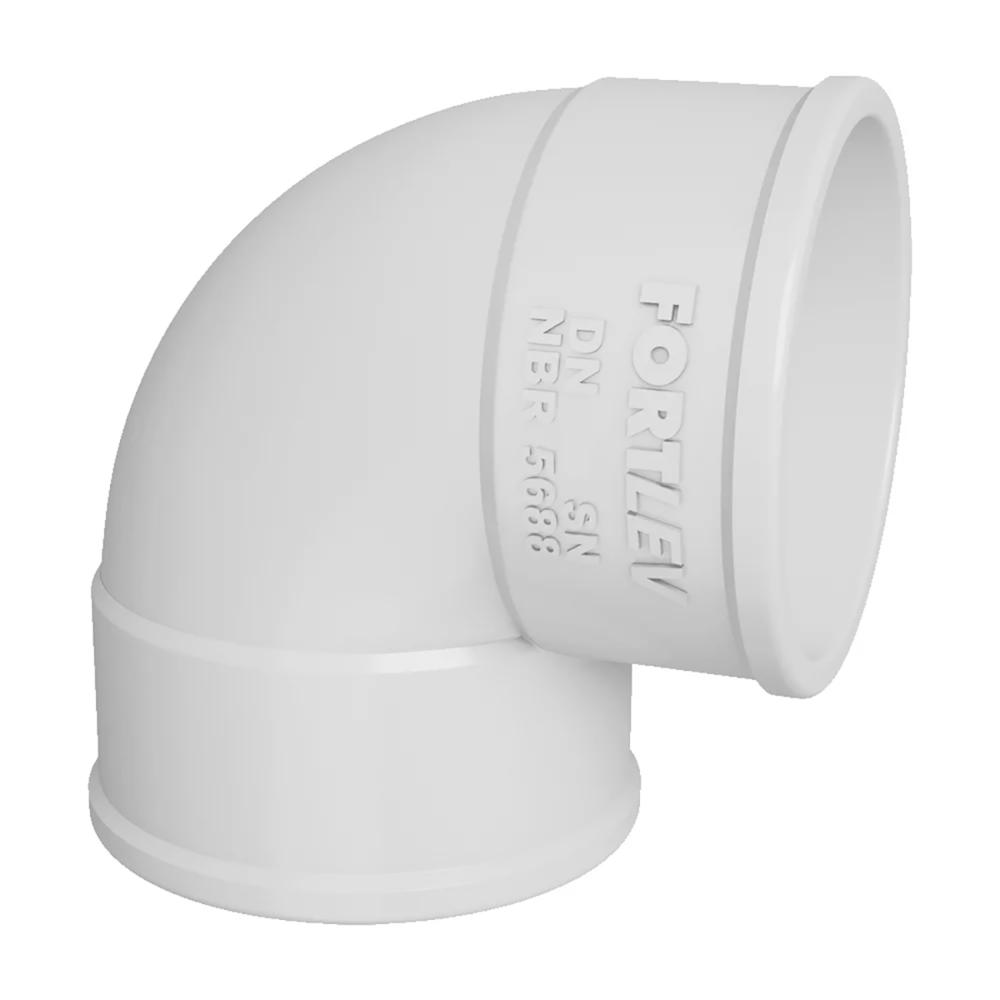 Pacote 25 unid Joelho PVC 90° Para Tubo Esgoto 50mm Fortlev