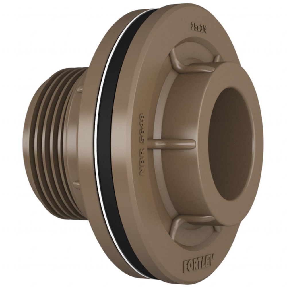 Pacote 5 unid Adaptador Flange Para Caixa Dagua 50mm x 1.1/2" Fortlev