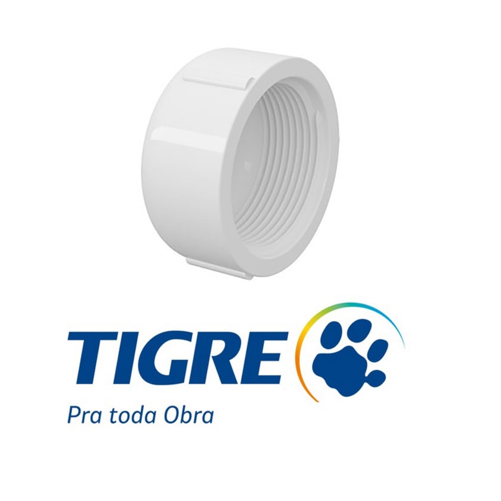 Pacote 5 unid Tampão PVC Cap Roscável 3/4" Tigre