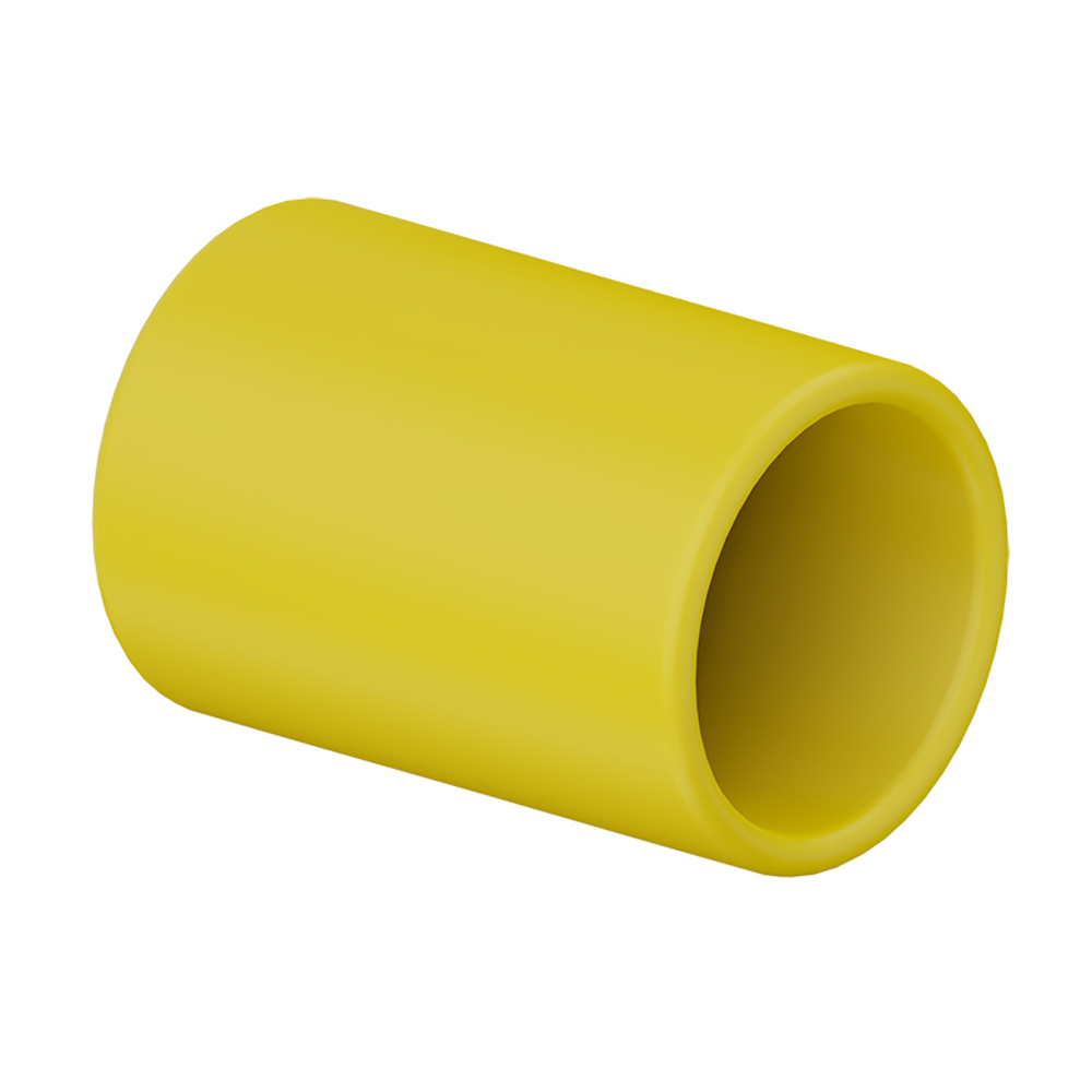 Pacote 50 unid Luva Pressão Conduite Corrugado Amarelo 20mm 1/2" Tigre