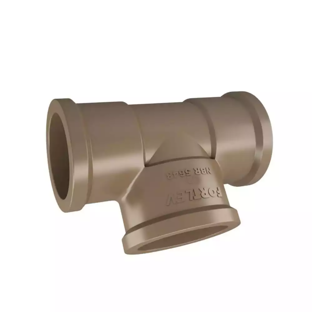 Pacote 50 unid Te Soldavel Marrom 25mm Fortlev