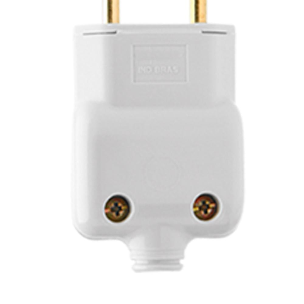 Pacote com 10 Plug Tomada 2 Pinos Macho 20A Branco Ilumi