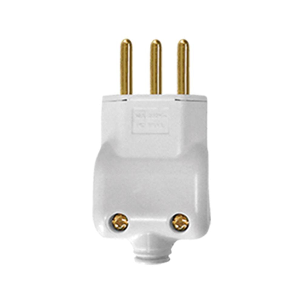 Pacote com 10 Plug Tomada 2 Pinos Macho + T 10A Ilumi