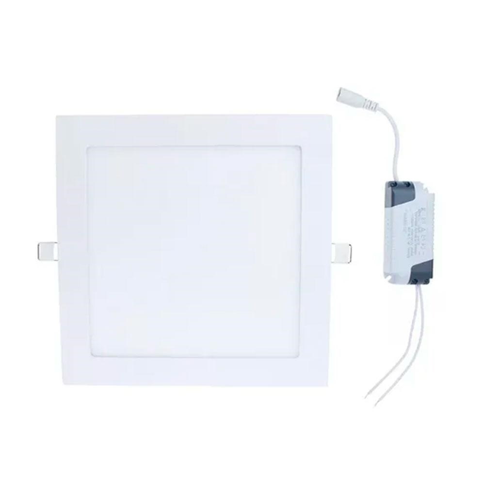 Painel Luminária Plafon Embutir LED Quadrado 12w 6500k