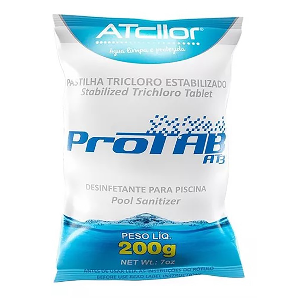 Pastilha Cloro Atclloro para Piscinas 200g Limper