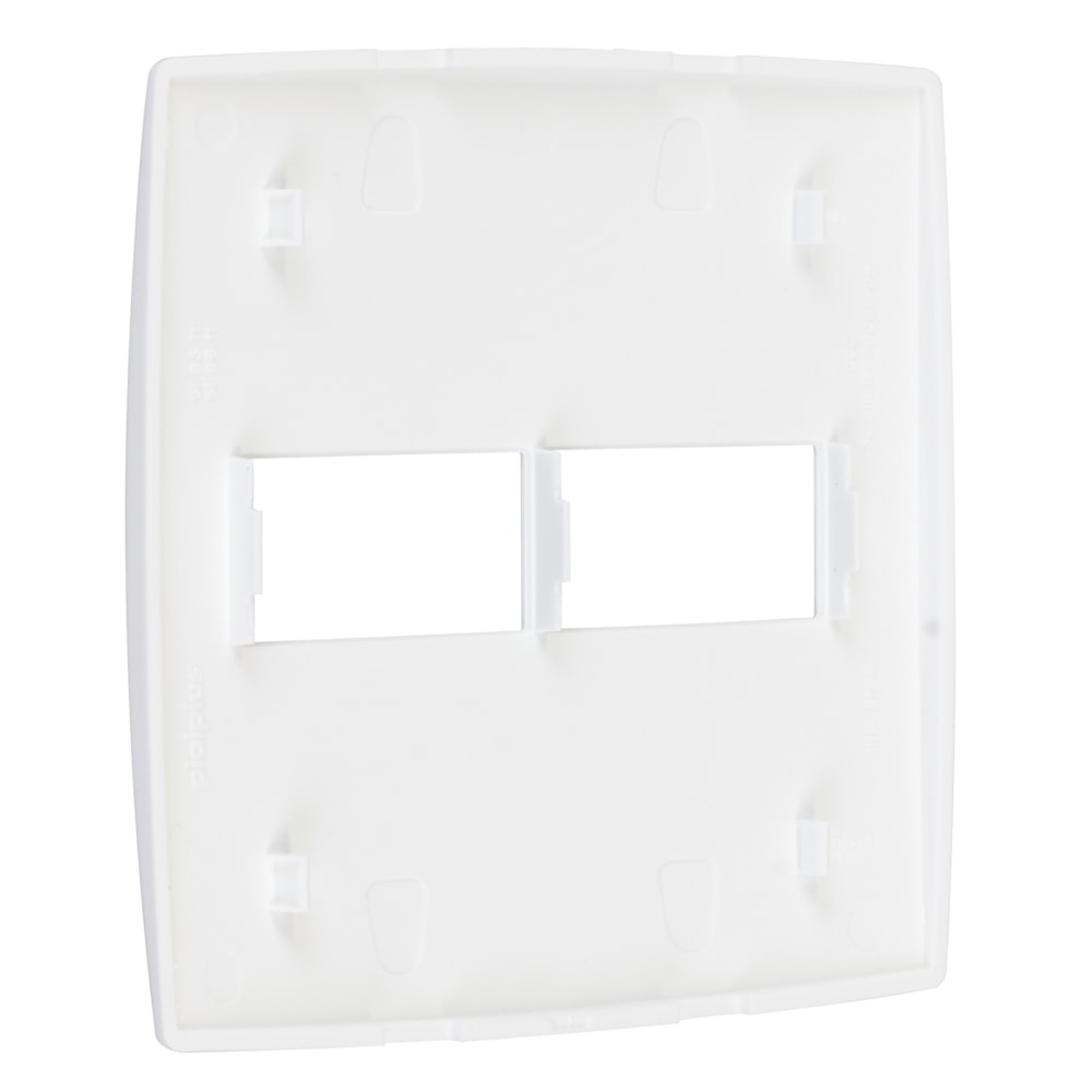 Placa 1+1 Posto Horizontal 4x4 Branco Pial Plus