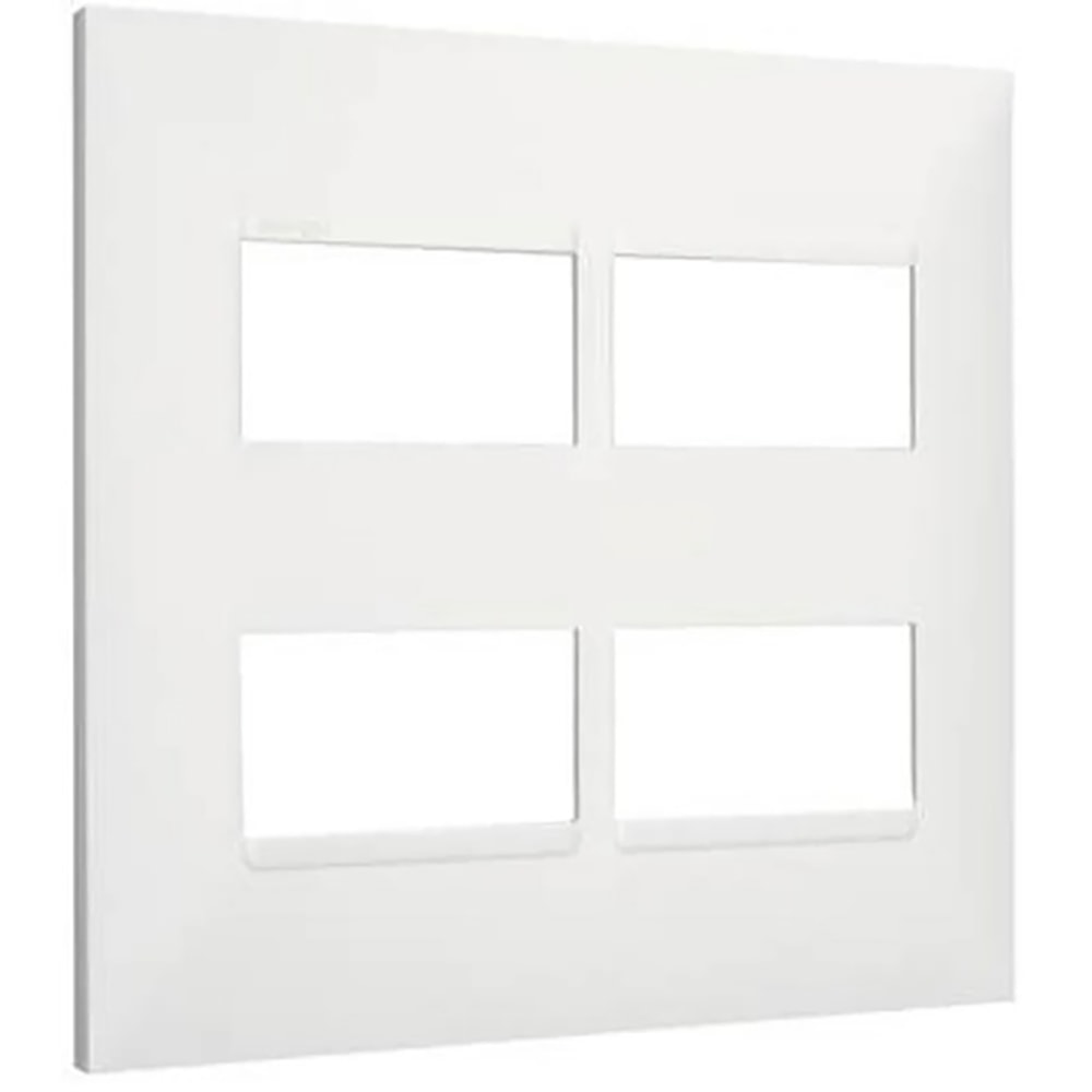 Placa 2+2 Postos Separados 4x4 Branco Pial Plus