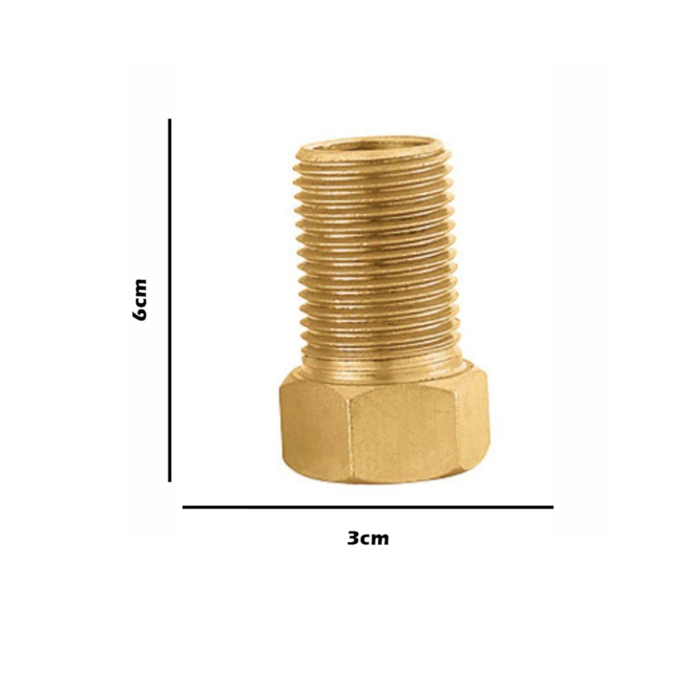 Prolongador Extensor de Torneira Amarelo 6cm Oliveira Metais