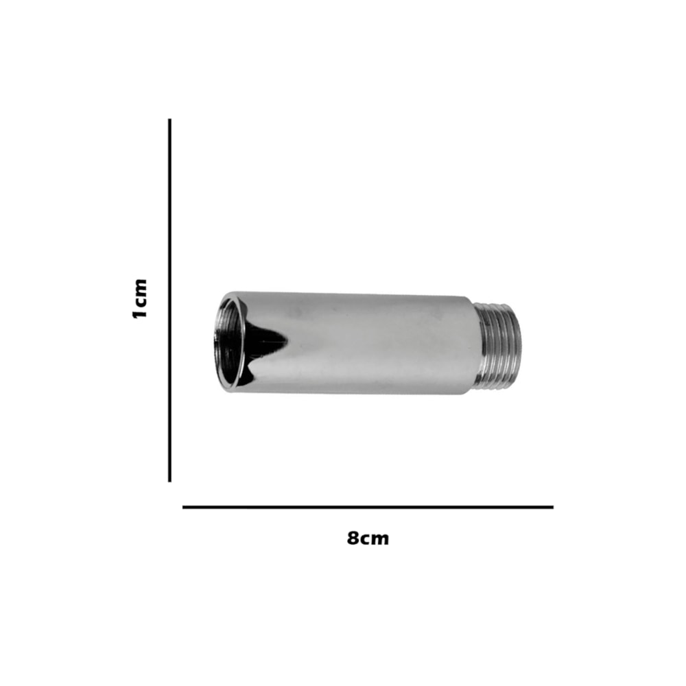 Prolongador Extensor de Torneira Cromado 1/2" Oliveira Metais