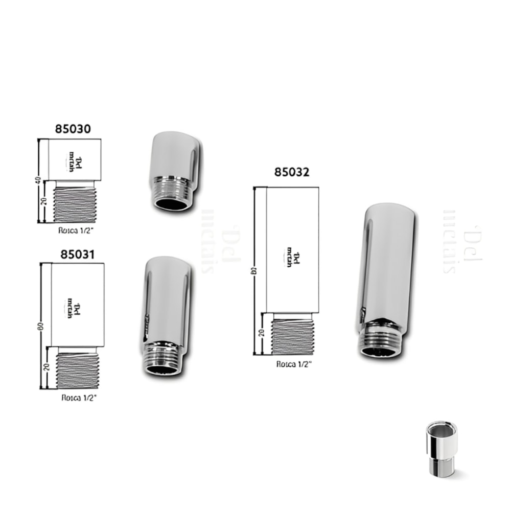 Prolongador Extensor de Torneira Cromado 1/2" Oliveira Metais