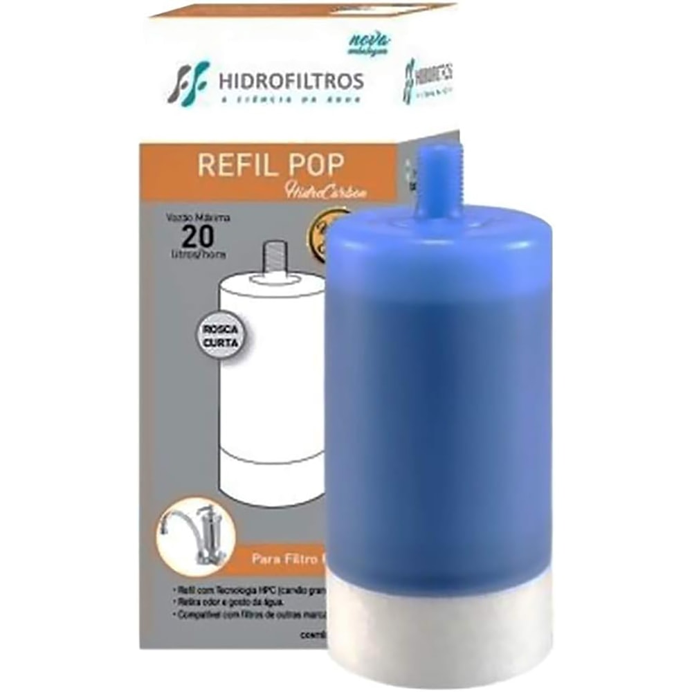 Refil Filtro Purificador de Agua HF40 Hidrofiltros Removedor de Cloro