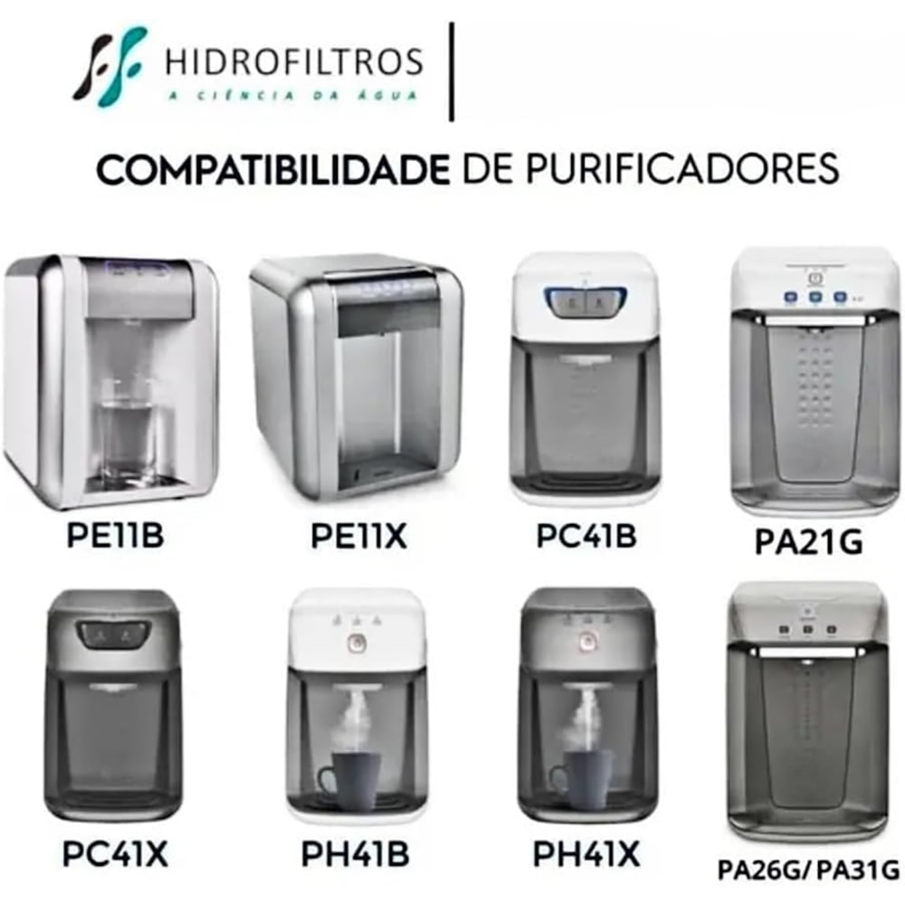 Refil Filtro Purificador de Agua Hidrofiltros HF-ELX 30/40 Electrolux