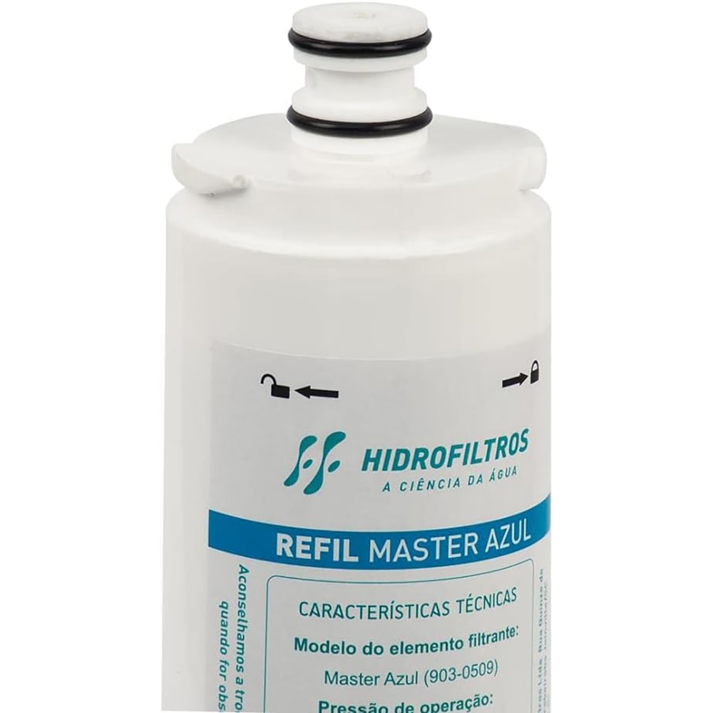 Refil Filtro Purificador de Agua Hidrofiltros Masterfrio Azul