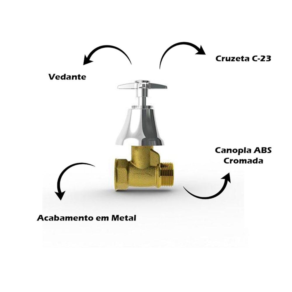 Registro 1416 1/2" C-23 Oliveira Metais