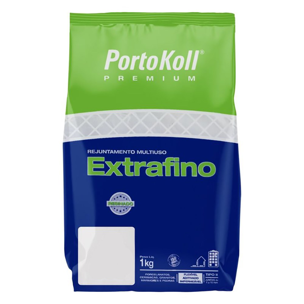 Rejunte Porcelanato Extra Fino 1kg PortoKoll