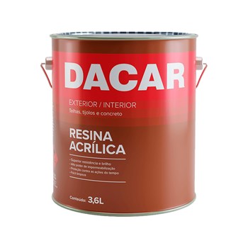 Resina Acrilica Base Solvente Incolor 3,6L Dacar