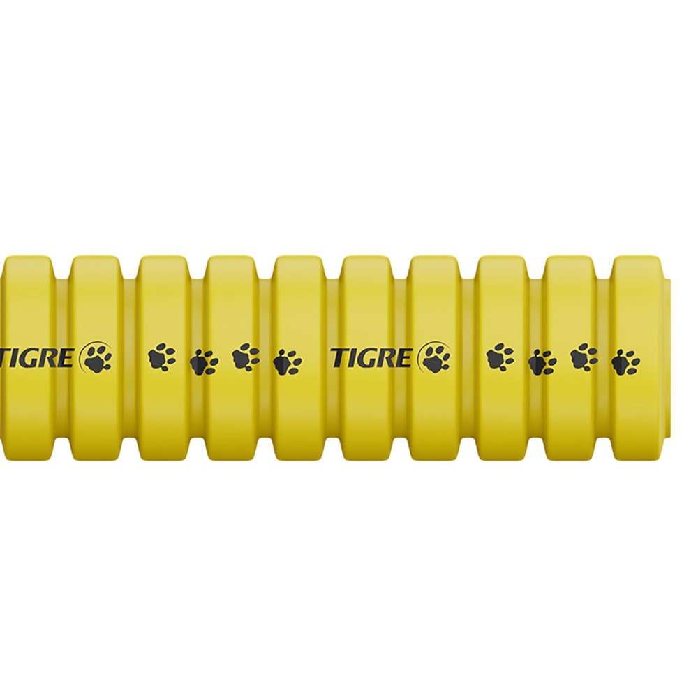 Rolo de 25m Conduite Eletroduto Amarelo Reforçado 1" (32mm) Tigre